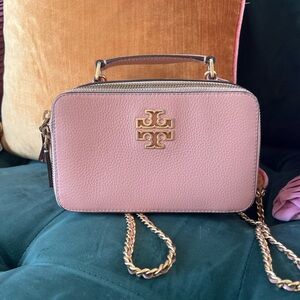 Tory Burch - Blush Pink - Top Handle Crossbody Bag with Gold Chain